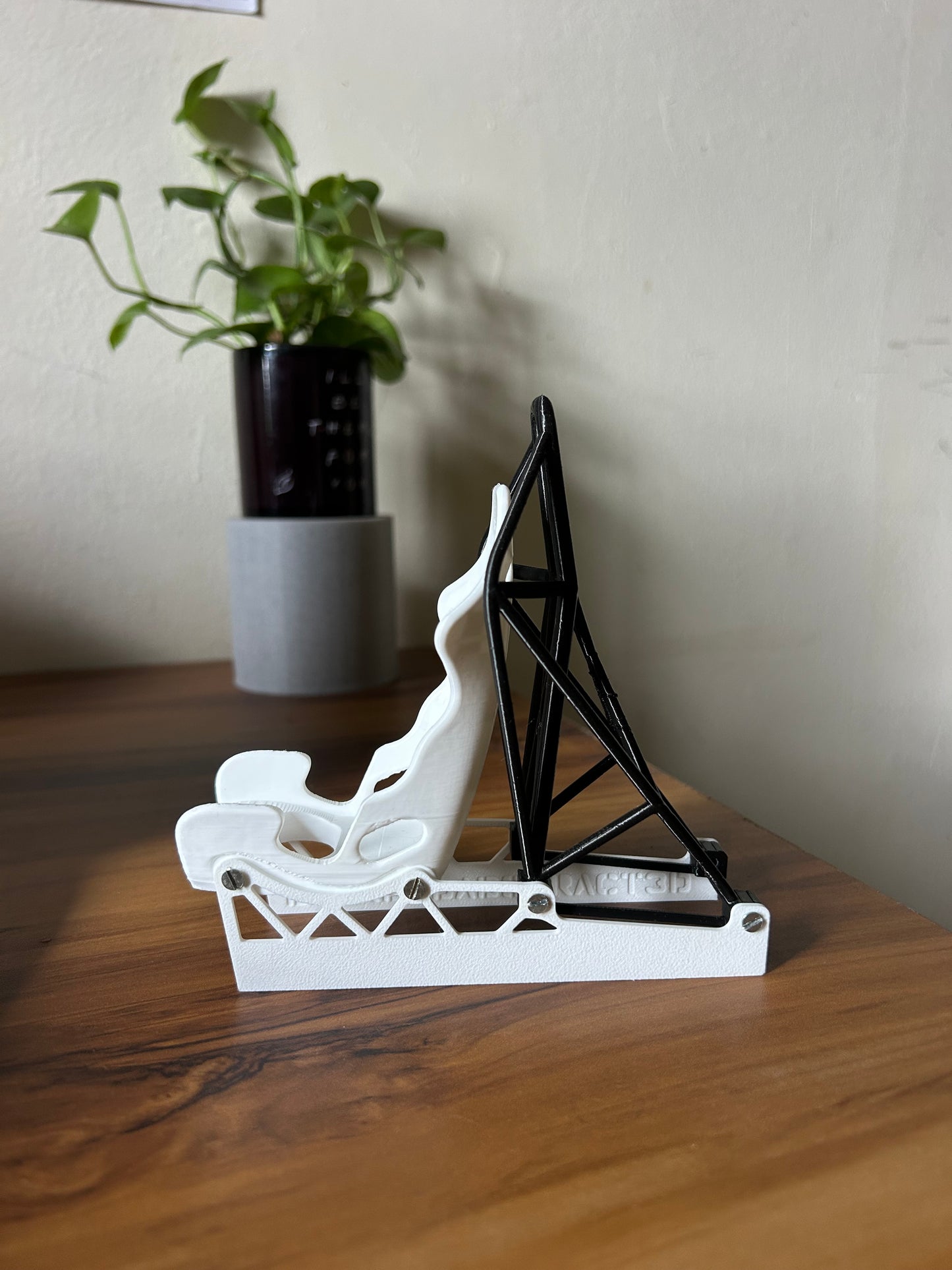 Racecar seat mobile stand