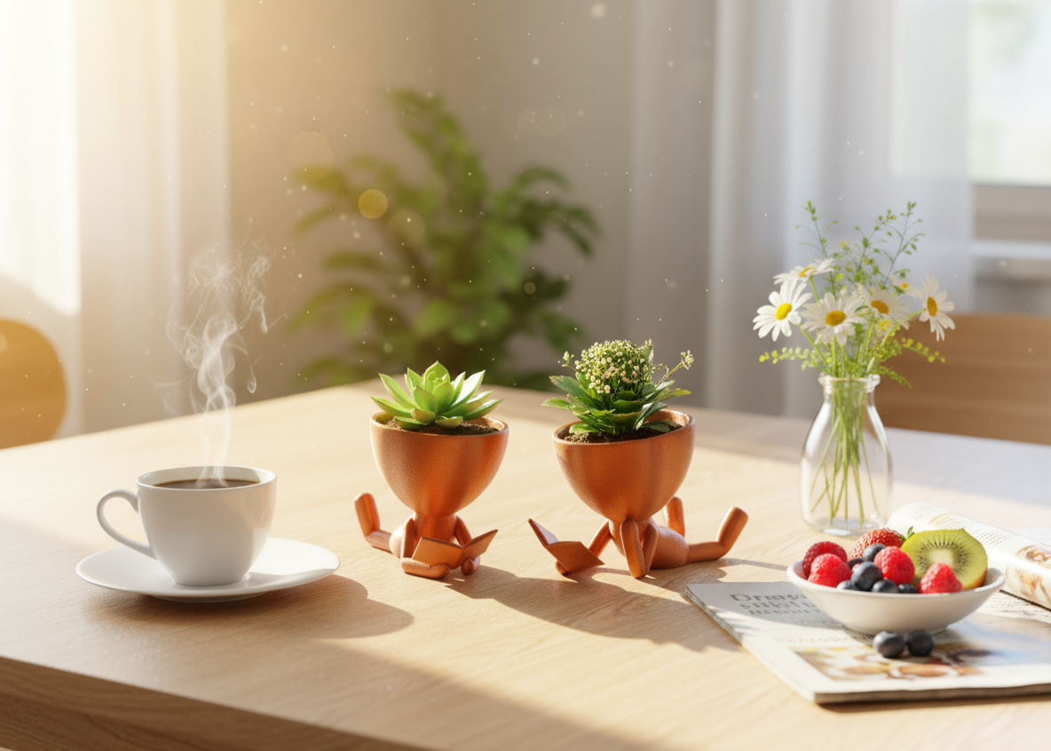 Relax & Read Planter – 3D Printed Quirky Pot