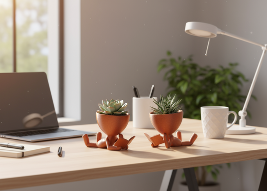 Relax & Read Planter – 3D Printed Quirky Pot
