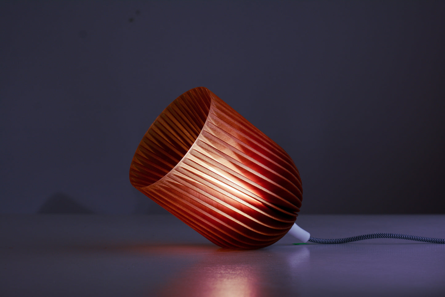 Lunara Ripple Pendant Lamp – 3D Printed Modern Minimal Light
