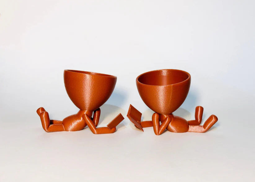 Relax & Read Planter – 3D Printed Quirky Pot