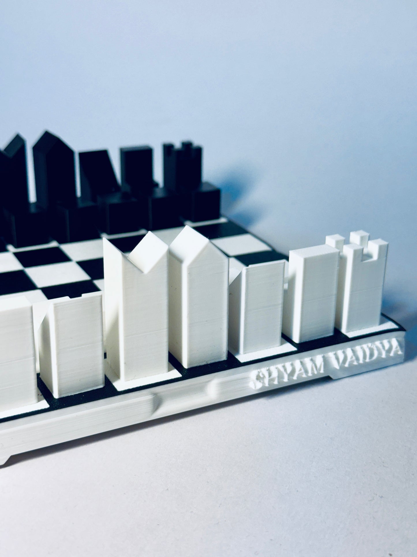 Personalized Palm-Sized Chess Set – Name Engraved