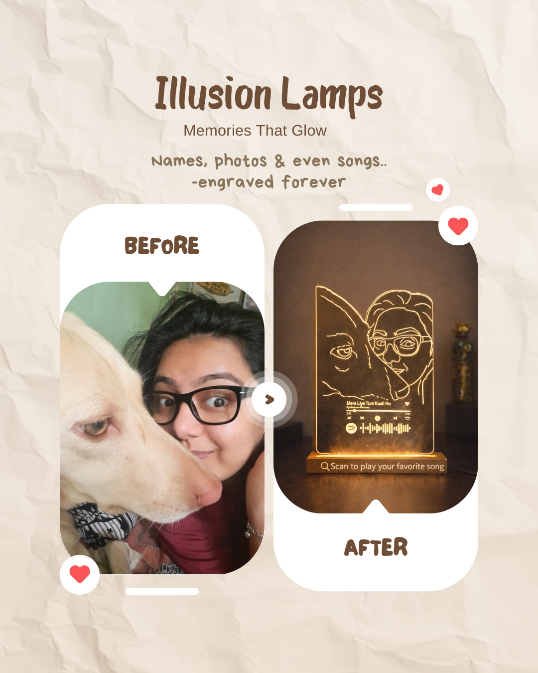 Illusion Lamp – Custom Photo & Spotify Song