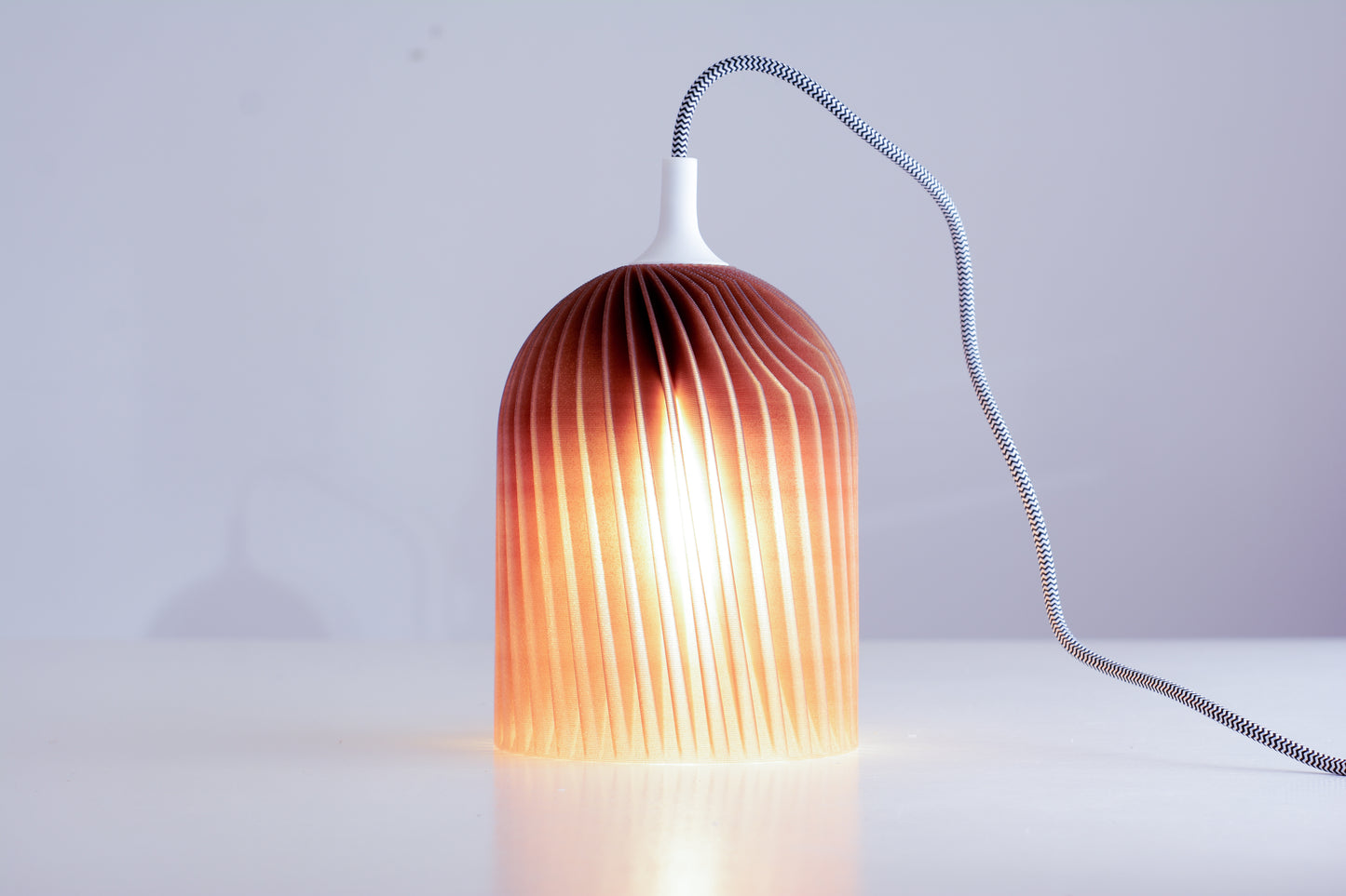 Lunara Ripple Pendant Lamp – 3D Printed Modern Minimal Light