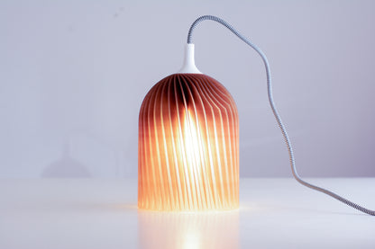 Lunara Ripple Pendant Lamp – 3D Printed Modern Minimal Light