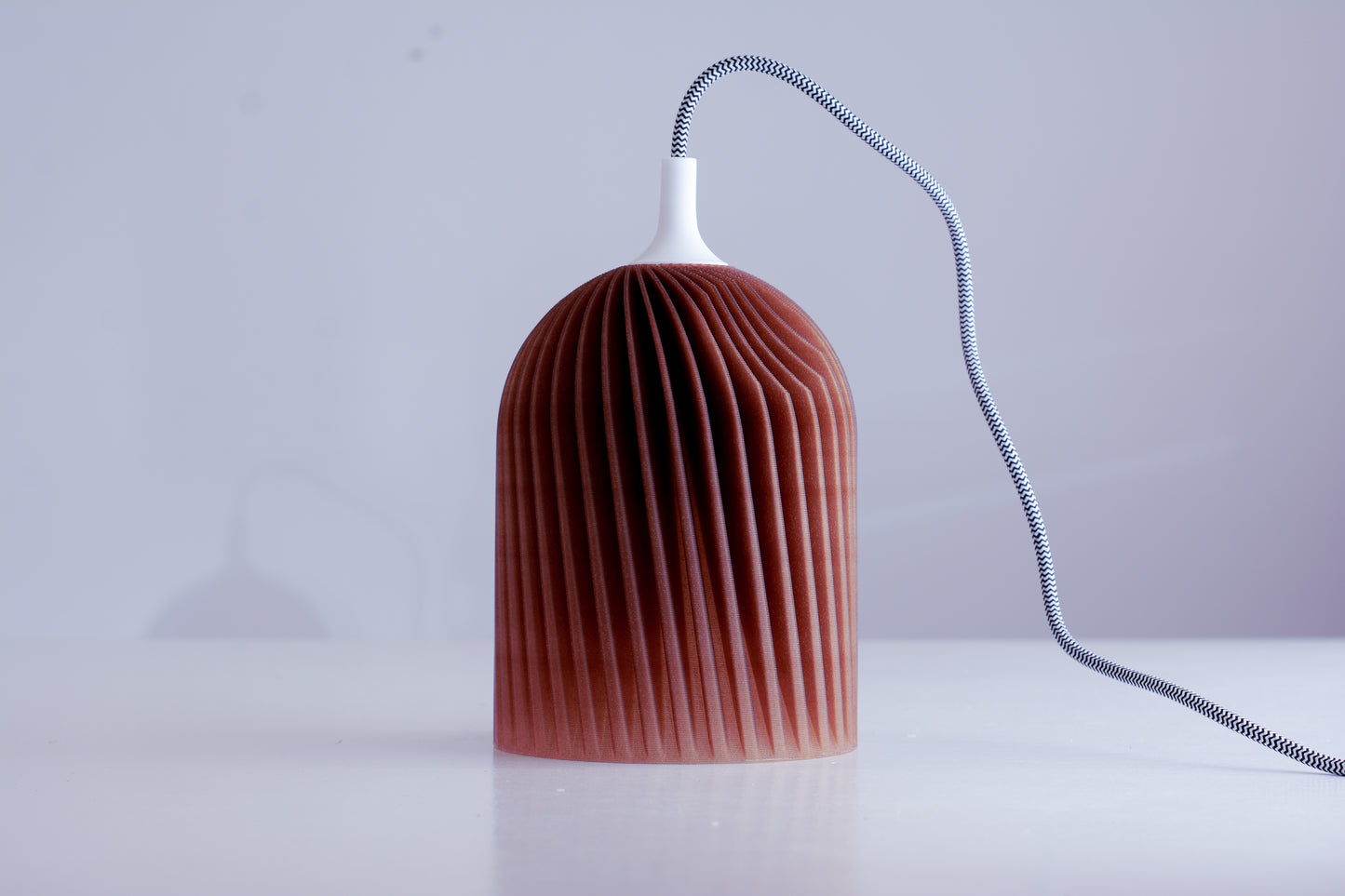 Lunara Ripple Pendant Lamp – 3D Printed Modern Minimal Light