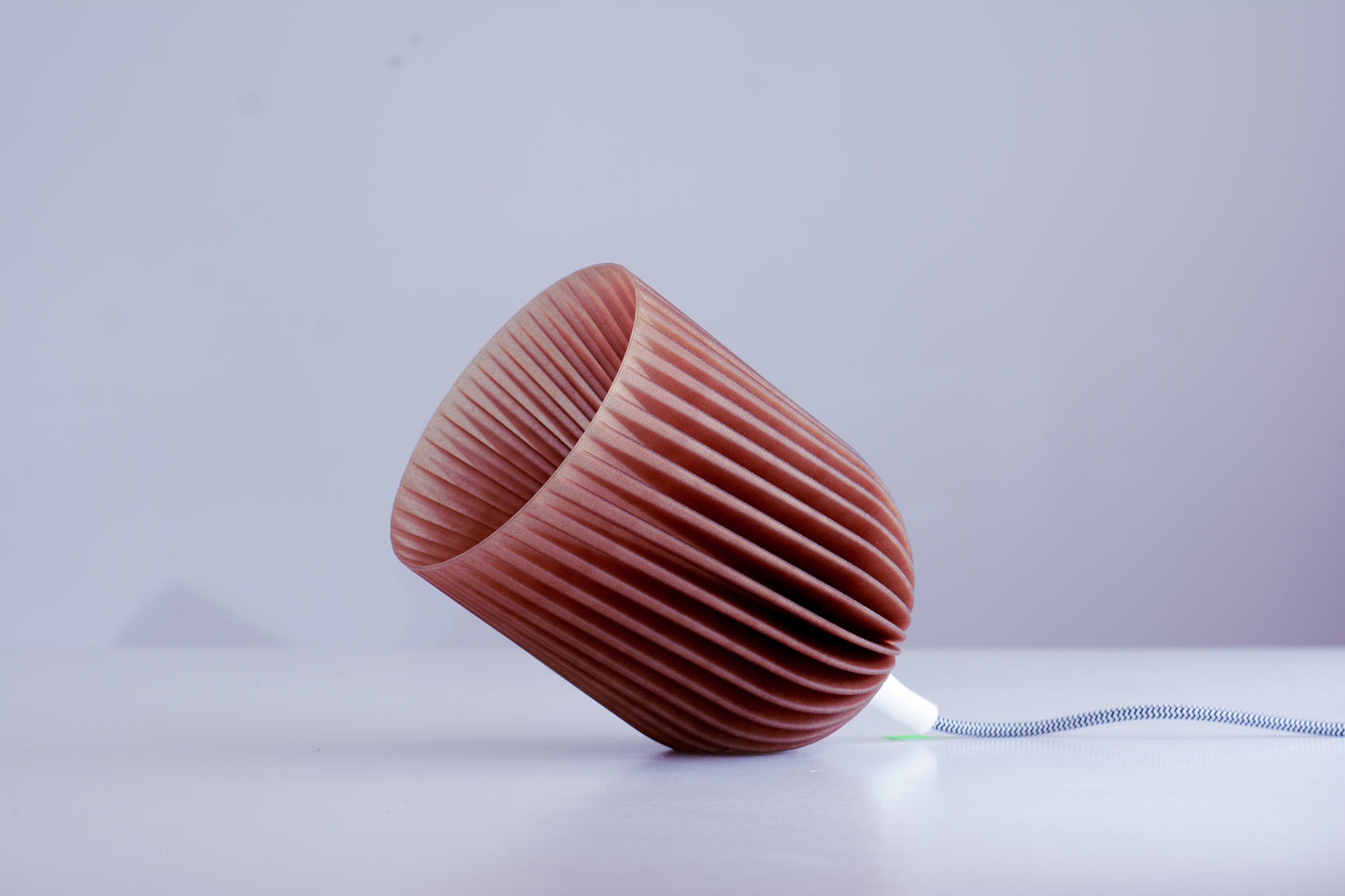 Lunara Ripple Pendant Lamp – 3D Printed Modern Minimal Light