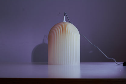 Lunara Ripple Pendant Lamp – 3D Printed Modern Minimal Light