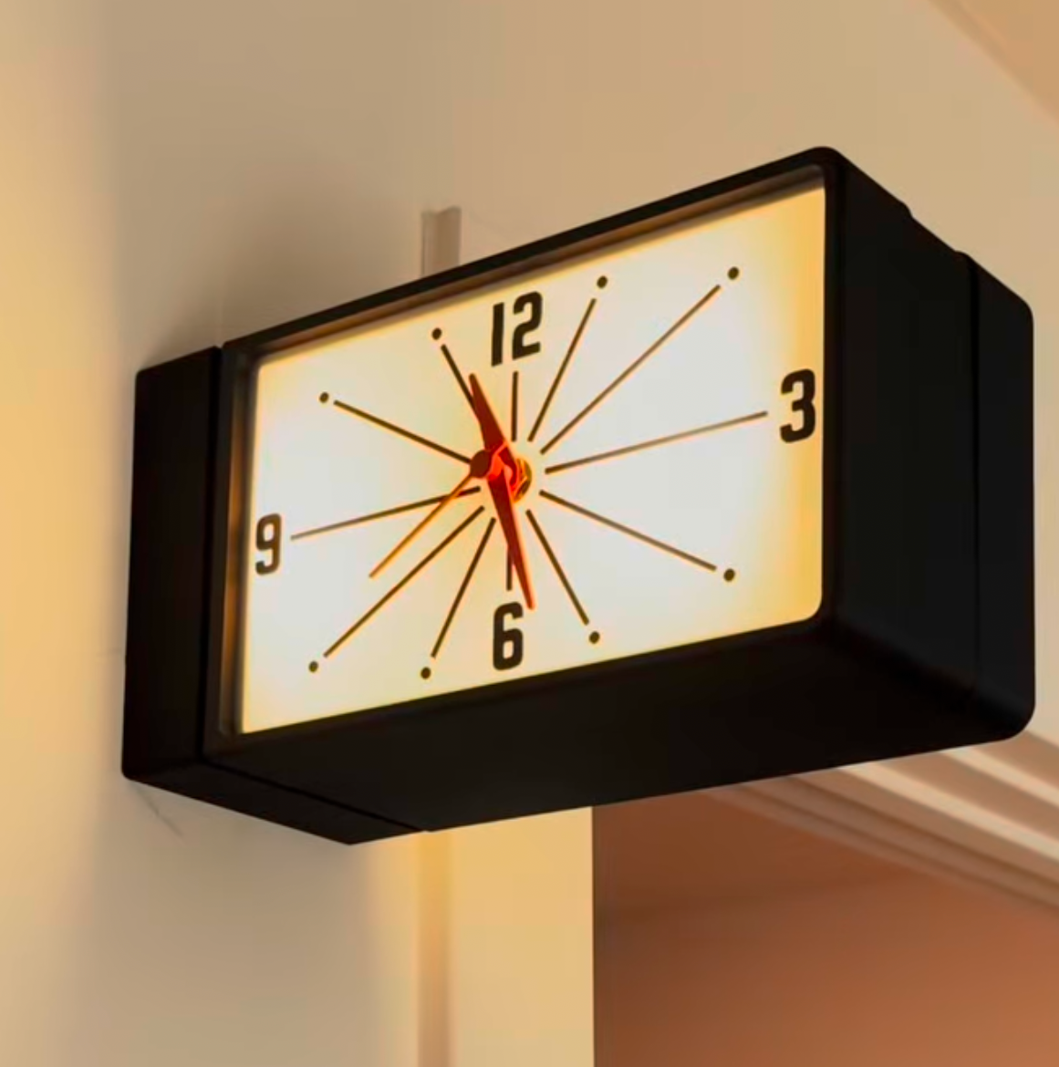 Nightwatch — Dual-Sided Wall Clock with Light