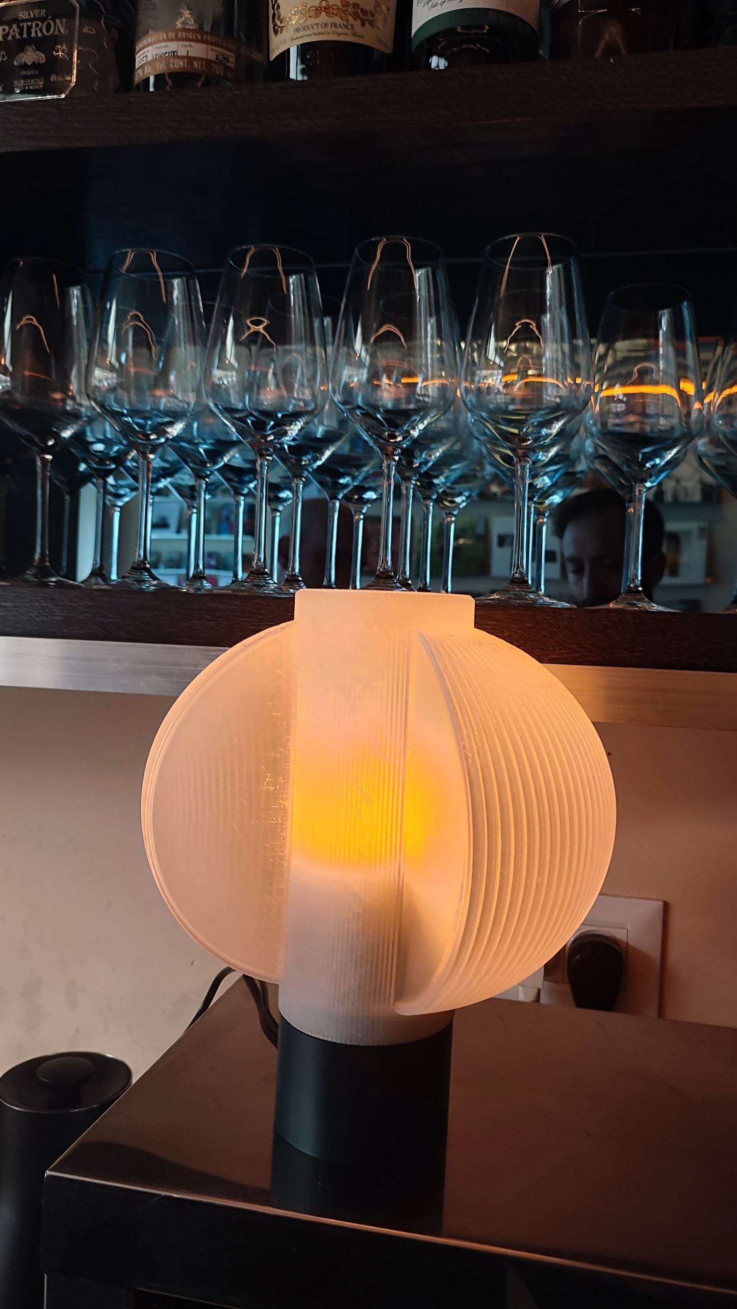 Orbis Halo Lamp – 3D Printed Modern Sculptural Ambient Table Lamp