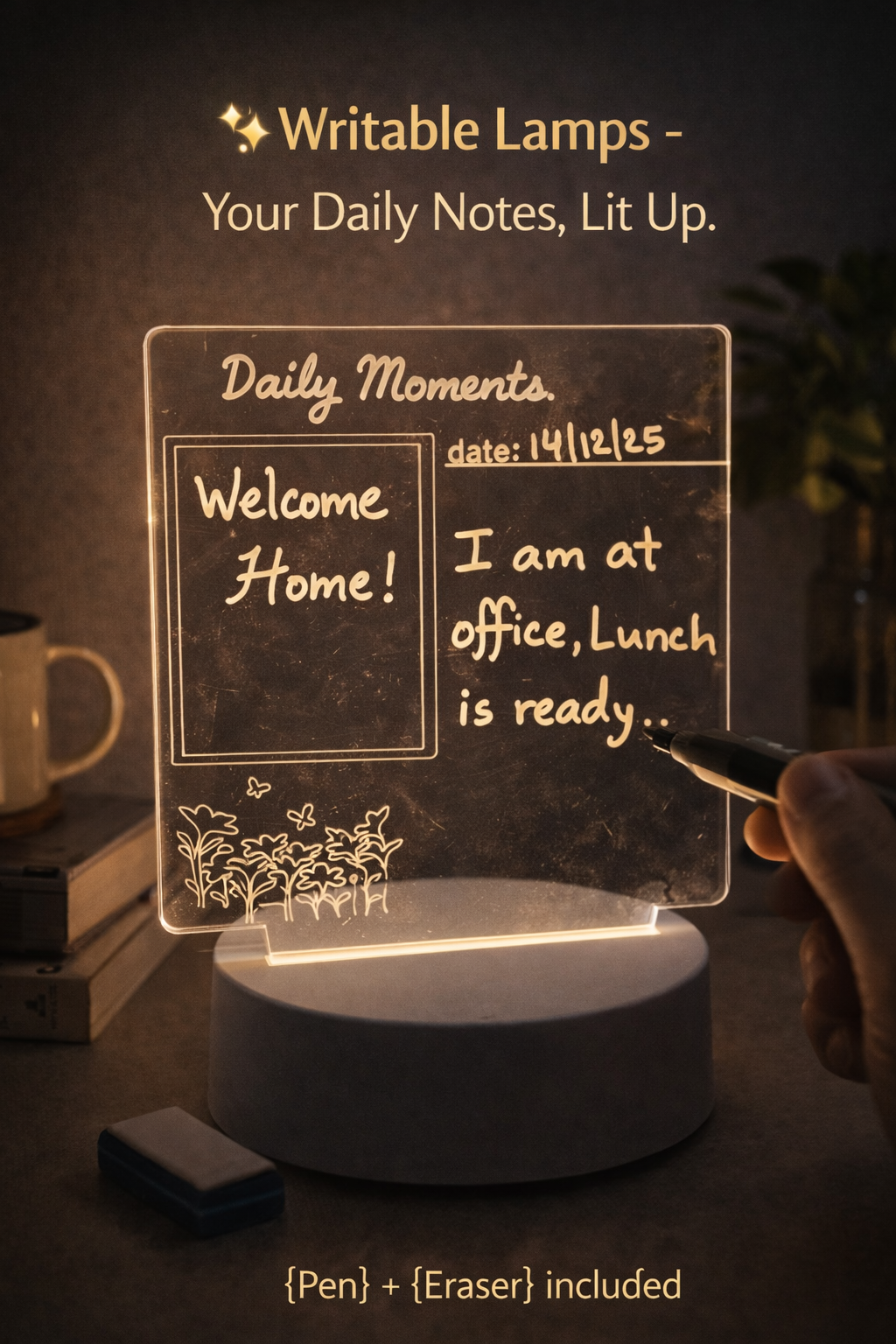 Writable lamps for note writing