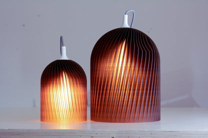 Lunara Ripple Pendant Lamp – 3D Printed Modern Minimal Light